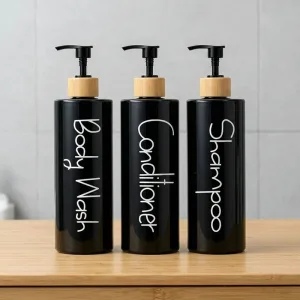 Conjunto de 3 dispensadores de casa de banho com bomba