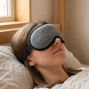 Máscara Ocular 3D Aquecida USB Compressa Quente para Alívio da Fadiga