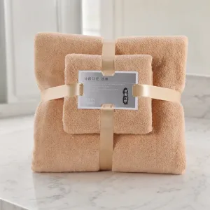 Conjunto de 2 Toalhas de Banho Macias Superabsorventes