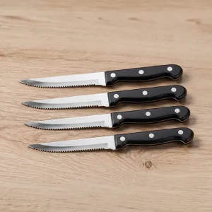 Conjunto de 4 Facas para Bife em Aço Inoxidável