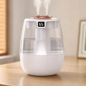 Humidificador de Ar USB de Grande Capacidade com Difusor de Aroma e Luz Noturna