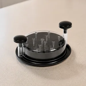 Desfiador de cozinha com tampa transparente
