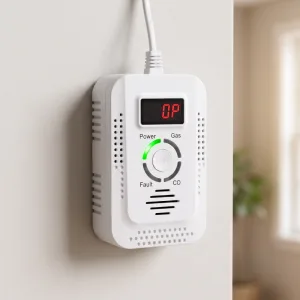Detector com fio de fugas de gás e monóxido de carbono, alarme com sensor de CO