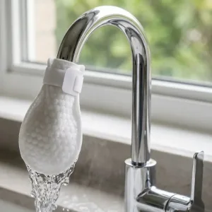 50 peças Meia reutilizável purificadora de água de torneira com filtro de algodão