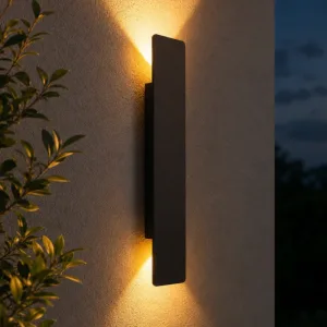 Candeeiro de parede LED em alumínio impermeável com luz para cima e para baixo