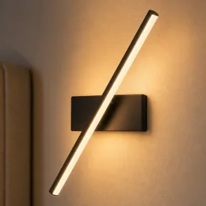 Arandela LED de Parede Moderna Ajustável em Tira de Alumínio com Luz Quente