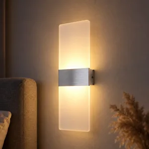 Candeeiro de Parede LED Retangular em Acrílico Moderno Minimalista