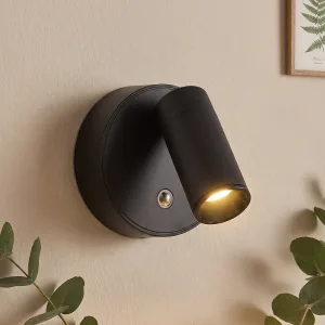 Luz noturna LED recarregável e regulável, magnética e rotativa, para montagem na parede