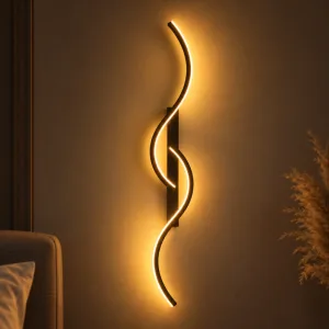 Candeeiro de parede LED moderno curvo em alumínio