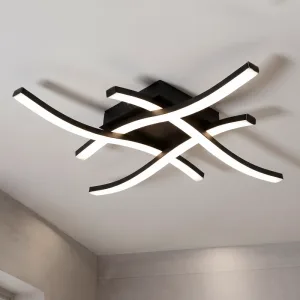 Lustre moderno de montagem embutida com luzes LED de teto
