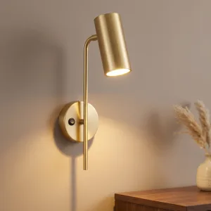 Arandela Moderna de Parede com Braço Articulado Giratório, Lâmpada LED e Interruptor