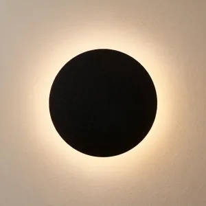 Arandela de parede LED redonda elegante em alumínio com luz quente