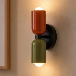 Arandela LED de Parede Nórdica Moderna Macaron com Iluminação para Cima e para Baixo