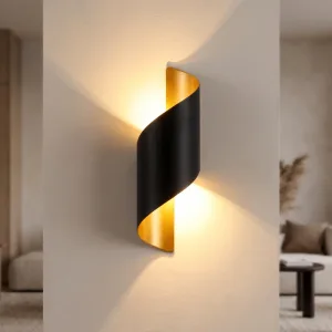 Aplique de Parede LED Espiral Elegante em Alumínio