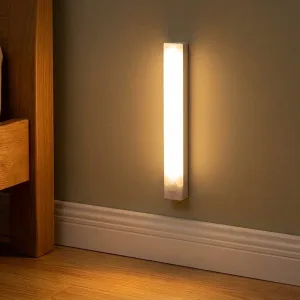 Luz Noturna LED Recarregável com Sensor de Movimento, Lâmpada Magnética de Parede