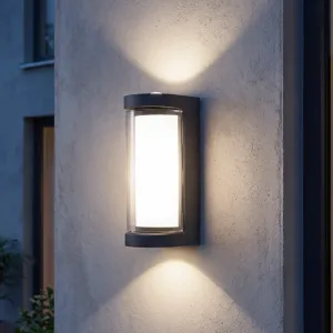 Luminária de Parede LED Impermeável Minimalista para Exterior com Luz para Cima e para Baixo