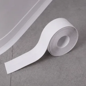caulk strip, bathroom sealant tape, self adhesive caulk strip, peel and stick caulk, toilet caulk strip, waterproof caulking tape