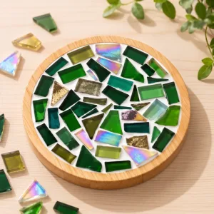 Kit DIY de bases para copos em mosaico de madeira