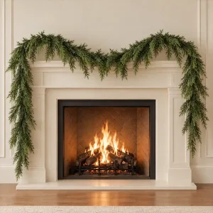 pine garland, christmas garland wreath